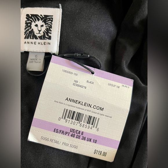 PERFECT NWT Little Black Dress by Anne Klein Sz 6 - Picture 9 of 12